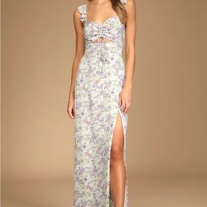 Ivory floral maxi dress